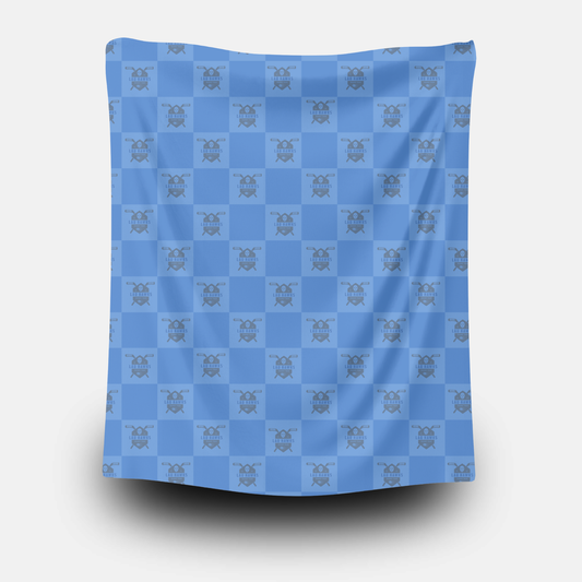 Promotional image for Kelsie Rae Merch Book Boyfriend Blanket Blue Checkered LAU Hawks