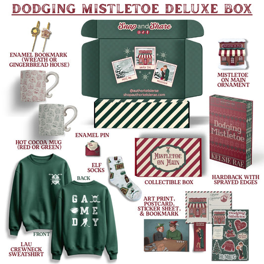 Dodging Mistletoe Deluxe Collector's Box - full box contents revealed